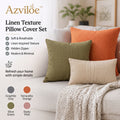 Azviloe™ Linen Texture Decorative Pillow Cover Set