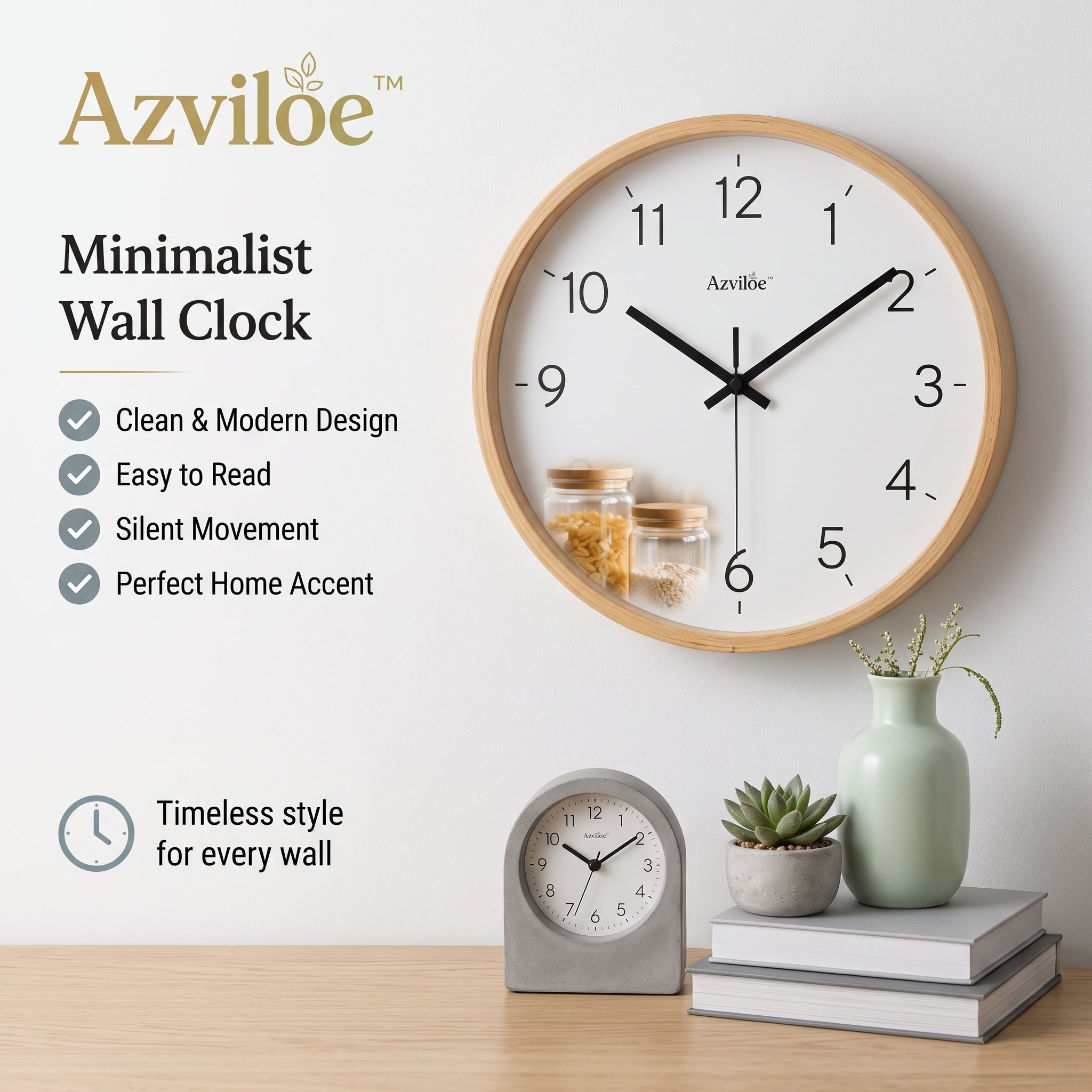 Azviloe™ Minimalist Wall Clock
